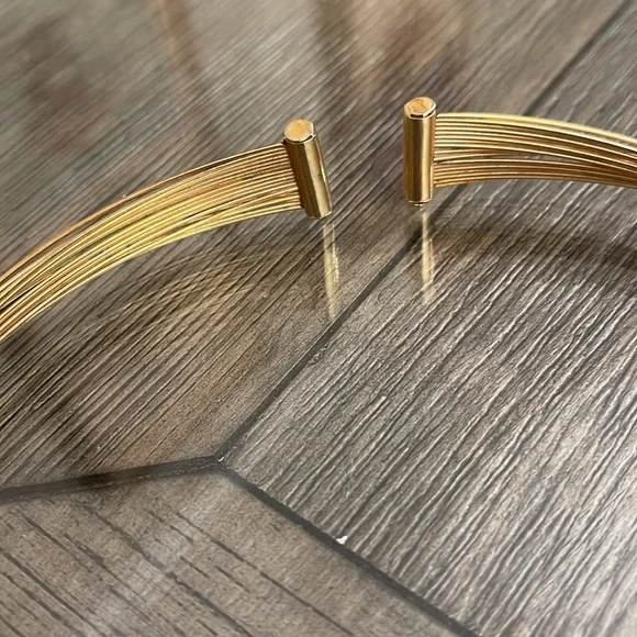 Vintage Multiple Gold-tone wire Collar Necklace - Picture 2 of 15